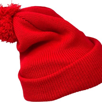 Warm Soft Slouchy Winter Knitted Beanie Hat for Men and Women (Bright Red)